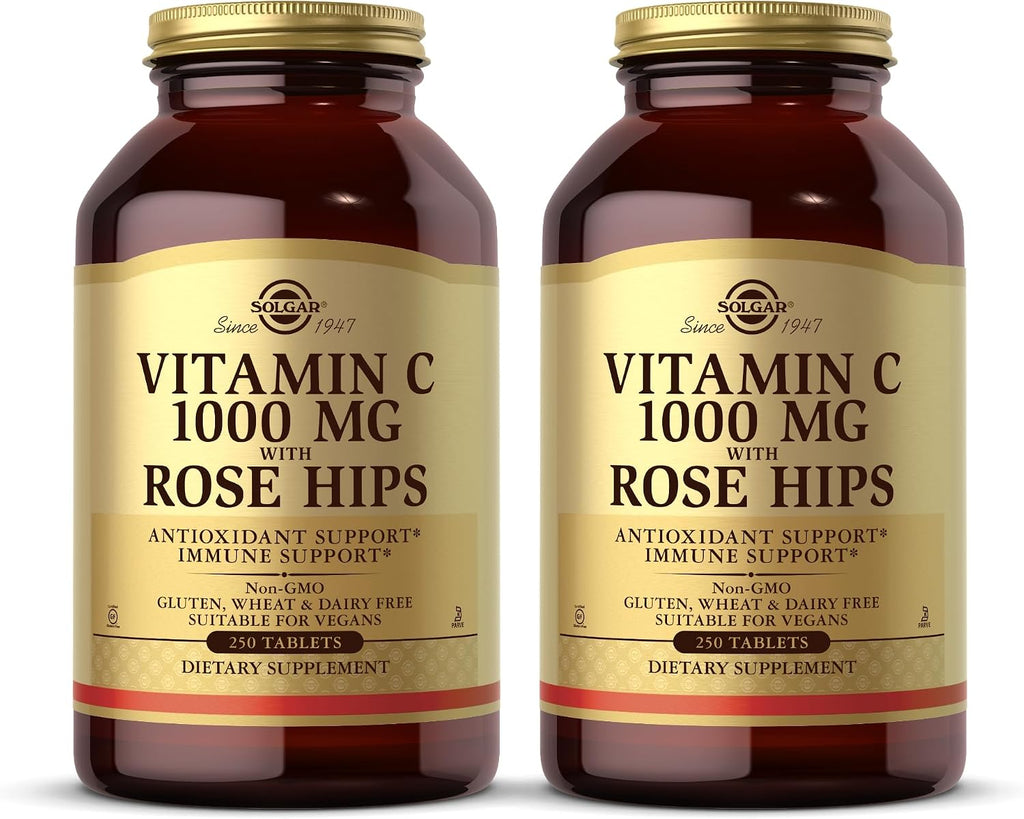 Solgar Vitamina C 1000 mg con Escaramujo - Pack de 2 (500 Comprimidos)