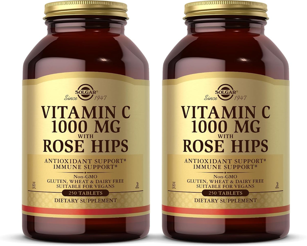 Solgar Vitamina C 1000 mg con Escaramujo - Pack de 2 (500 Comprimidos) – Image 1
