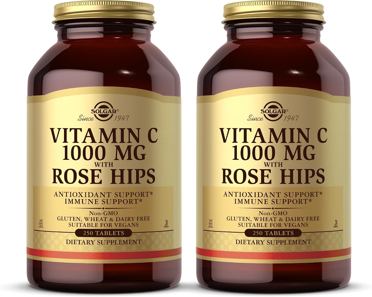 Solgar Vitamina C 1000 mg con Escaramujo - Pack de 2 (500 Comprimidos)