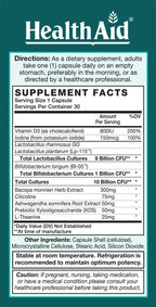 FocusProbio for Adults: Gut-Brain Support Probiotic with Bacopa, Citicoline, L-Theanine & Ashwagandha