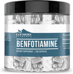 Earthborn Elements Benfotiamina 200 Cápsulas, Pura y Sin Diluir, Sin Aditivos