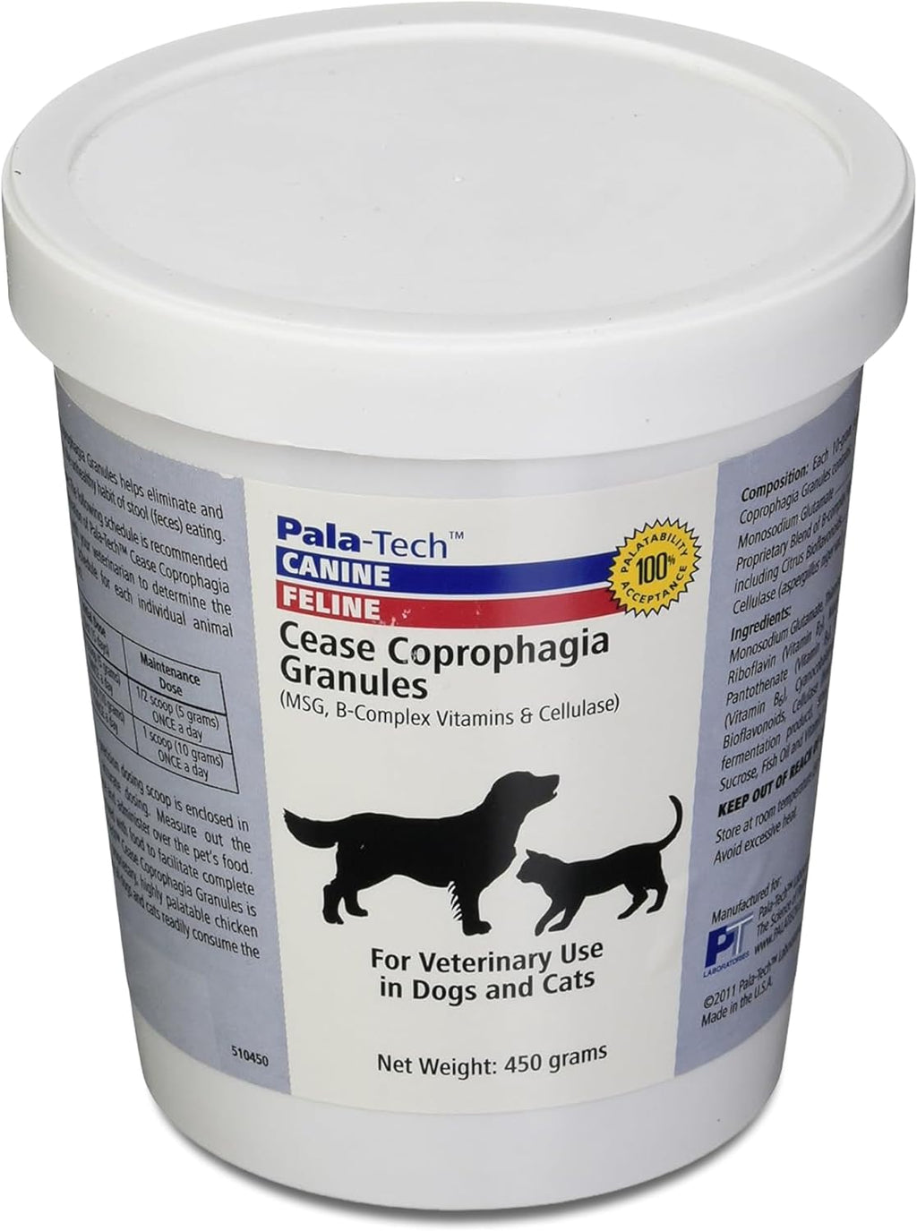 Pala-Tech Cease Coprophagia Granules - Stool Eating Deterrent for Dogs - 450 g