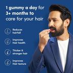 Man Matters Gomitas de Biotina para el Cabello para Hombres | Sabor Fresa | Con Vitamina A, C, E y Zinc | 100% Vegetariano | Pack 60 Días