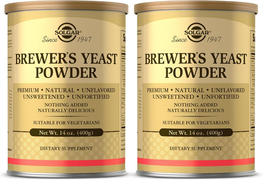 Solgar Levadura de Cerveza en Polvo - 396 g (Pack de 2) - Natural, sin Saborizantes ni Endulzantes - Apto para Vegetarianos - 26 Raciones