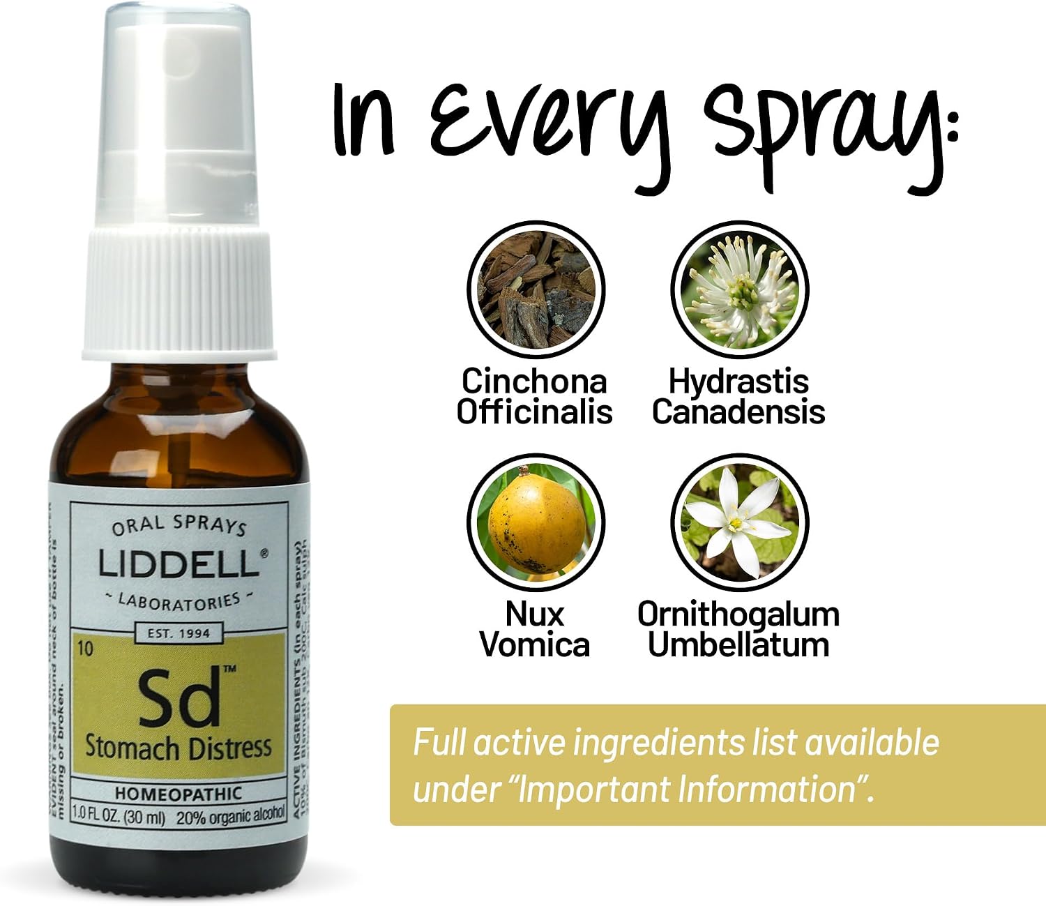 Liddell Homeopathic Stomach Ache Spray - 1 fl. oz.