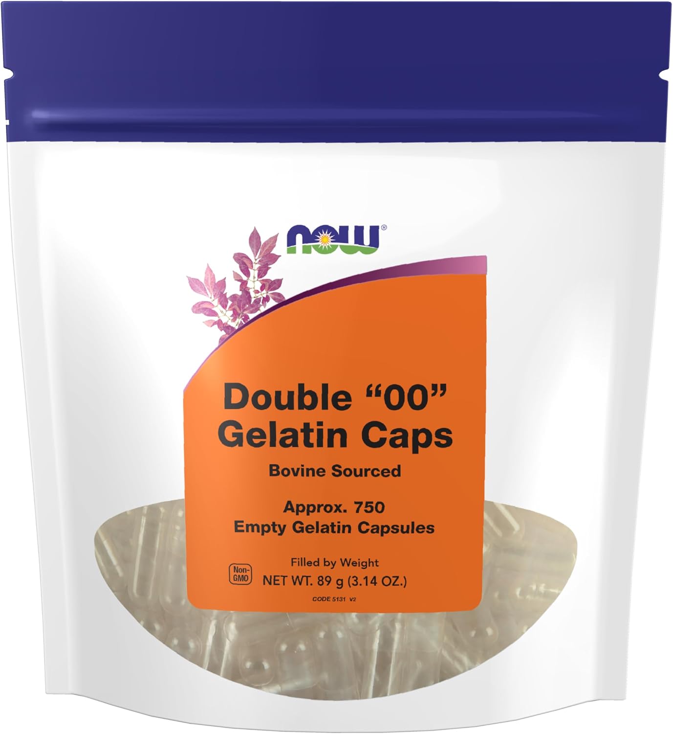 Cápsulas de Gelatina Vacías, Tamaño Doble '00', Origen Bovino, 750 Unidades