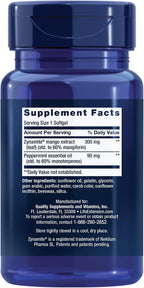 Life Extension Brain Fog Relief - Extracto de Hoja de Mango y Aceite de Menta - 30 Cápsulas Blandas