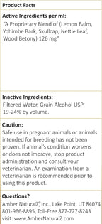 Amber NaturalZ DermaNERV Suplemento Herbal para Perros, Gatos, Aves, Cobayas y Conejos | Apoyo al Sistema Nervioso | Comportamiento Equilibrado | Funciones Nerviosas Saludables 118 ml