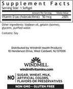 Windmill Vitamina D3 Colecalciferol 50 mcg (2000 UI)