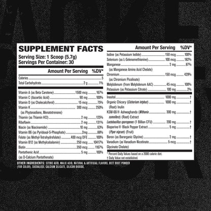 Jacked Factory Vita XT Performance Vitamin Powder - Multivitamínico en Polvo para Hombres, Sabor Fruit Punch, 30 Servicios – Image 6
