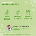 Herbion Pets Digestive Support Chews con Probióticos y Enzimas, 120 Masticables Blandos