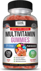 Kaya Naturals Multivitamínico en Gominolas para Adultos, 120 gominolas, Sabor Fresa