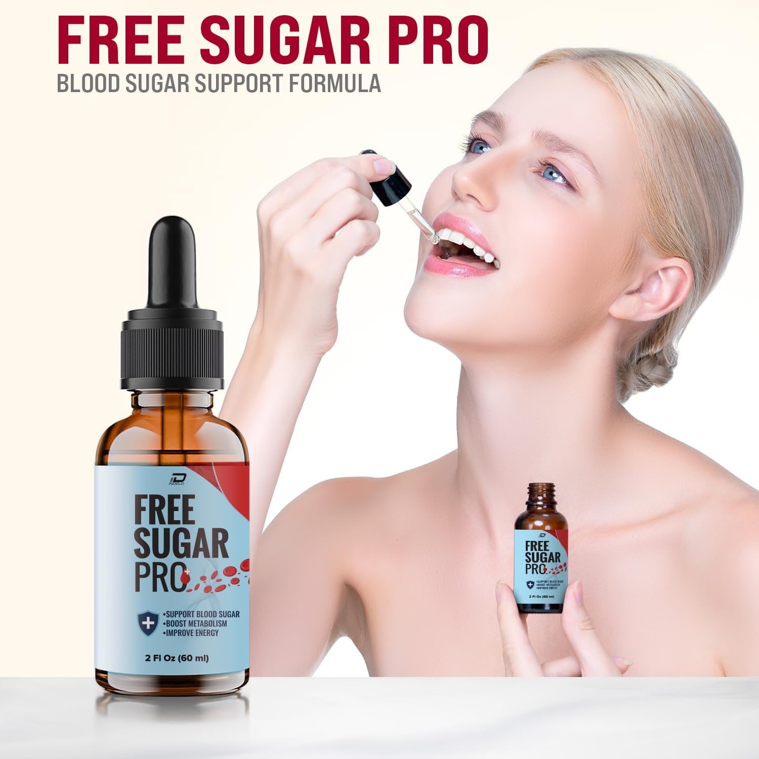 Free Sugar Pro Drops - Suplemento Líquido Natural, Fórmula Avanzada (180 ml)
