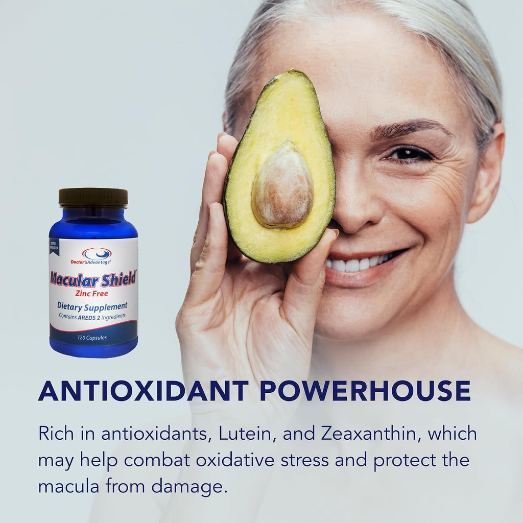 Doctor's Advantage Eye Shield Vitaminas Sin Zinc, 120 Cápsulas, 30 Días