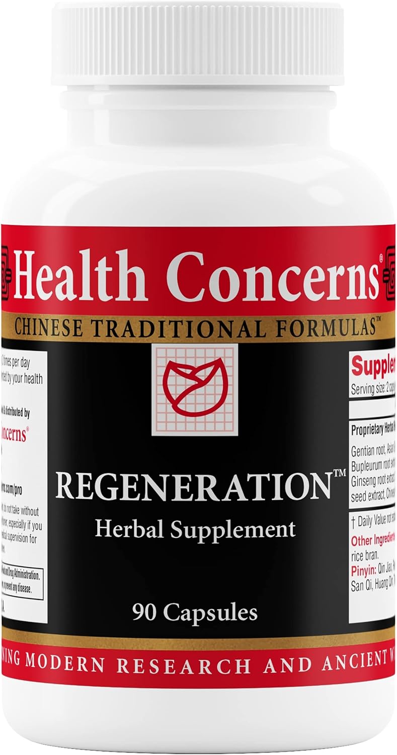 Health Concerns Regeneration – Apoyo Inmunológico y Hepático – Fórmula Herbal China Tradicional – 90 Cápsulas