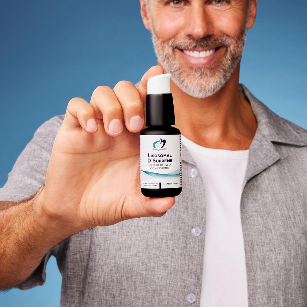 Liposomal D Supreme de Designs for Health - Vitamina D3 2500 UI + K1 y K2 (MK-4, MK-7) - Fórmula Liposomal - 100 Servicios (50 ml)