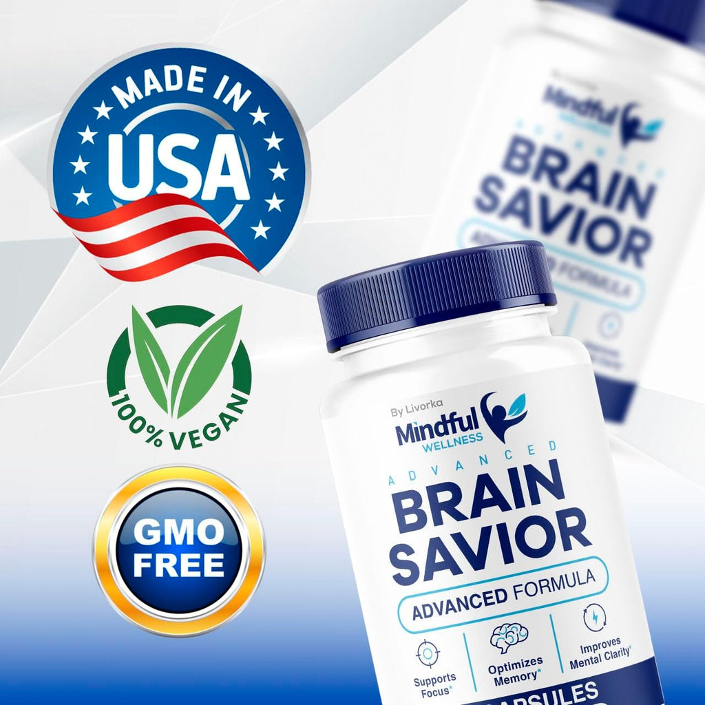 Mindful Wellness Advanced Brain Savior Cápsulas (5 Paquete) - 300 Cápsulas para 5 Meses