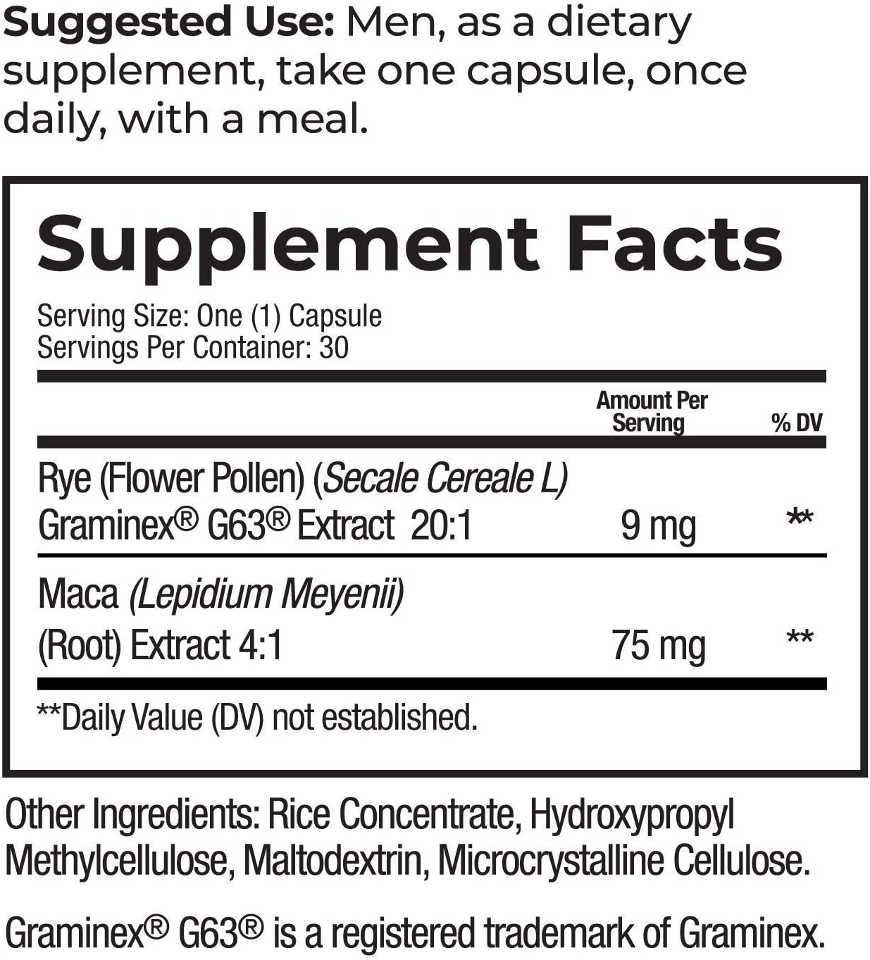 Prosta-Rye - Natural Prostate Supplement (4 bottles, 120 capsules)