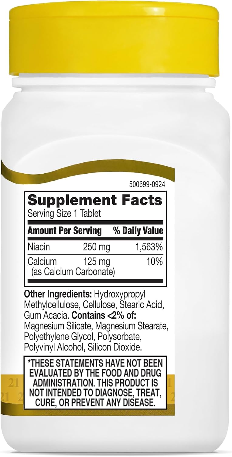 21st Century Niacina 250 mg – 110 Comprimidos (Paquete de 2)