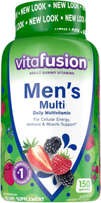 Vitafusion Gominolas Multivitamínicas para Hombres, Sabor a Bayas, 150 unidades