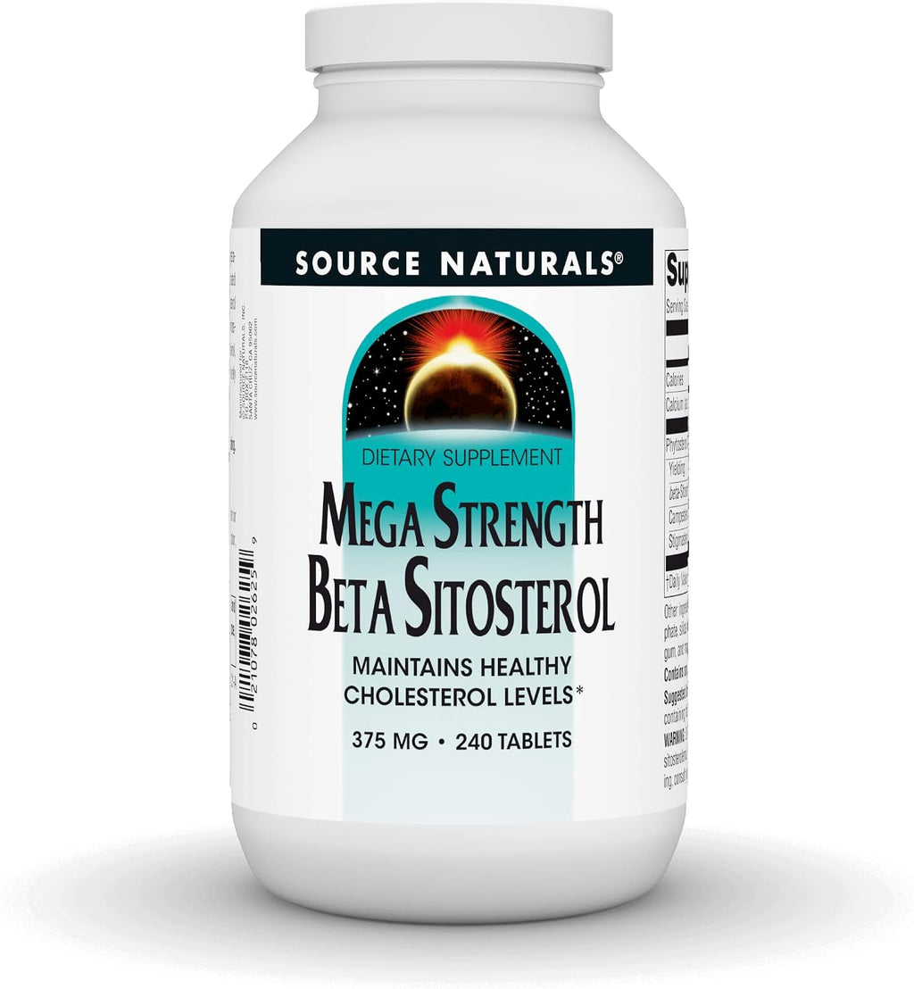 Source Naturals Mega Strength Beta-Sitosterol, 375mg – 240 Comprimidos