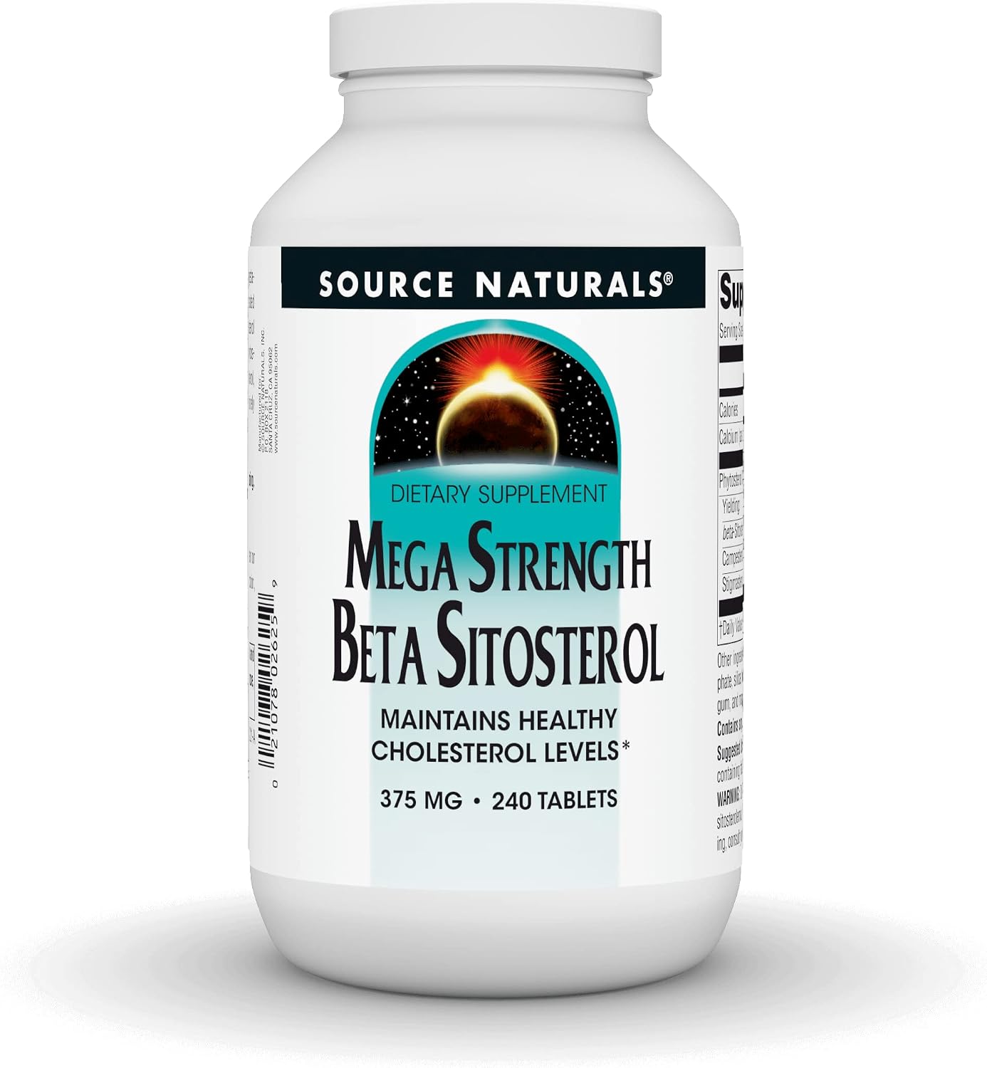 Source Naturals Mega Strength Beta-Sitosterol, 375mg – 240 Comprimidos