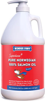 Aceite de Salmón Premium para Perros - Omega 3 EPA y DHA - 128 oz Líquido
