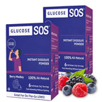 Glucose SOS Paquetes de Glucosa en Polvo con Dextrosa Natural, 12 Sobres - Sabor Agridulce