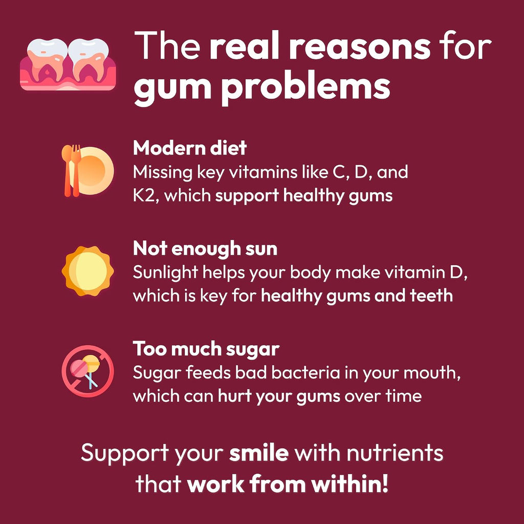 Strong Jaw Gum Restore - Suplemento para la Salud de Encías y Dientes, 180 Cápsulas