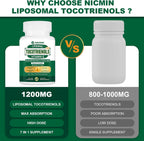 Suplemento de Vitamina E Tocotrienoles Liposomales 1200 mg con Fosfatidilcolina y Coenzima Q10