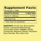 Vitamina C 1000 mg Comprimidos con Escaramujo, 500 comprimidos