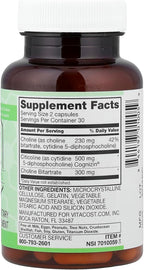 Vitacost Synergy® Neurocolina, 60 Cápsulas