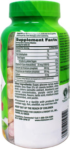 Vitafusion Calcium Adult Gummy Vitamins, 100 Gominolas de Calcio con Vitamina D
