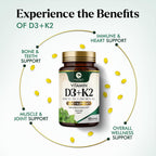 Vitamina D3 K2 - Complejo 2 en 1 de Vitamina D y K2 (MK-7) - 4000 UI por Cápsula Blanda - Sin Gluten - 120 Cápsulas Blandas