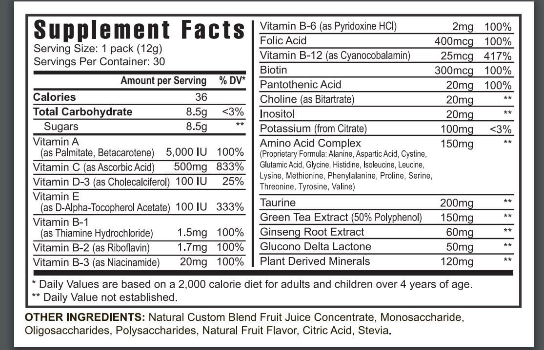 Youngevity Rebound FX ON-The-Go Pouches Citrus Punch - 30 Sobres