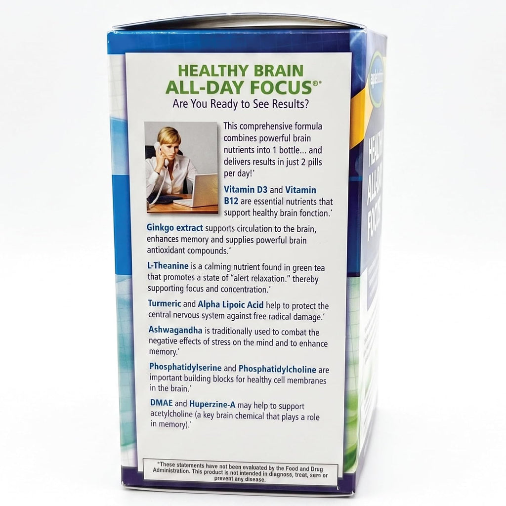 Applied Nutrition Healthy Brain All Day Focus – Concentración Todo el Día, 50 Comprimidos (Pack de 3)