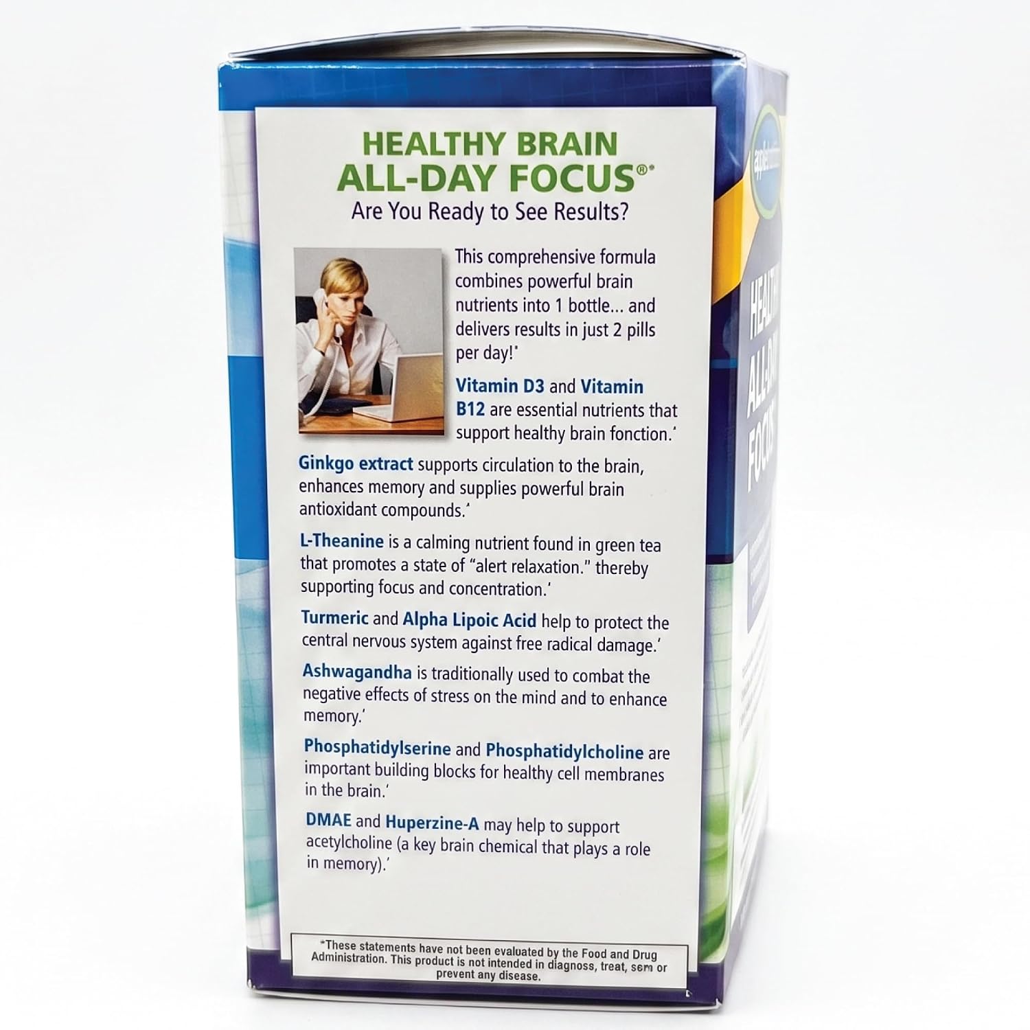Applied Nutrition Healthy Brain All Day Focus – Concentración Todo el Día, 50 Comprimidos (Pack de 3)