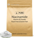 Pure Original Ingredients Niacinamida Pura 4oz (113g) - Sin Enrojecimiento, Sin Gluten, Sin Aditivos
