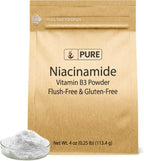 Pure Original Ingredients Niacinamida Pura 4oz (113g) - Sin Enrojecimiento, Sin Gluten, Sin Aditivos