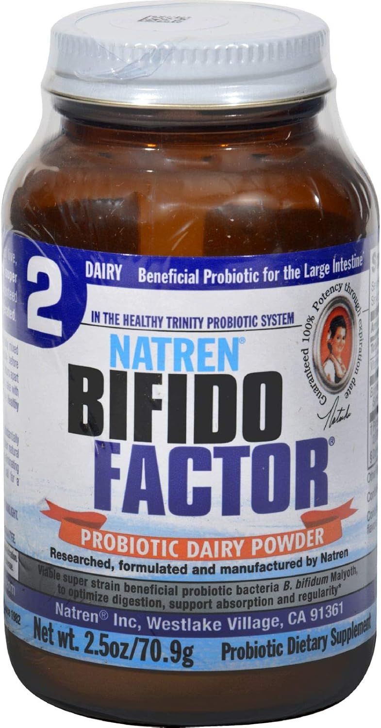 Natren Bifido Factor – Probiótico en Polvo con Bifidobacterium, 2.5 oz (70 g)