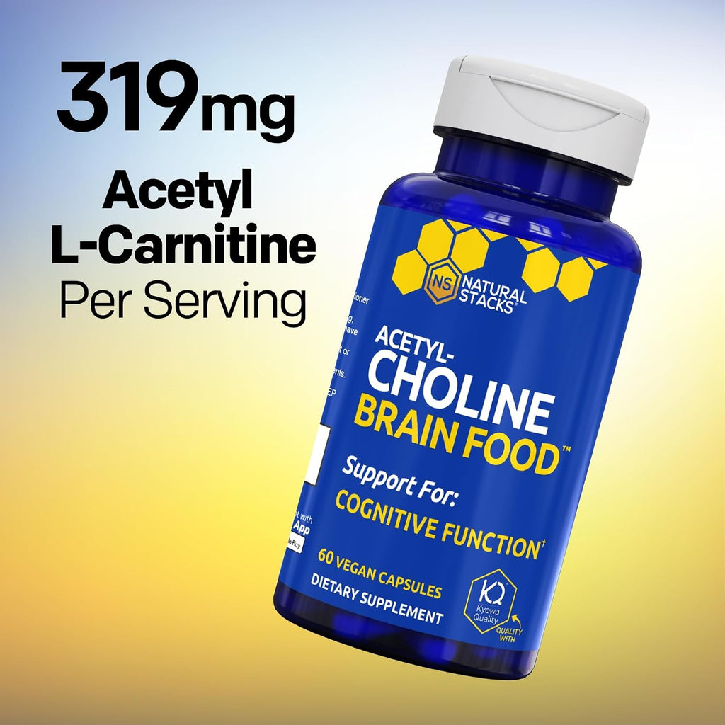 Acetylcholine Brain Food - Acetil L-Carnitina y Alpha GPC - 120 Cápsulas