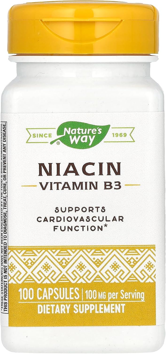 Nature's Way Niacina 100mg – 100 Cápsulas