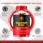 Maximum Male Gummies (3 Pack) - 180 Gomitas para 3 Meses