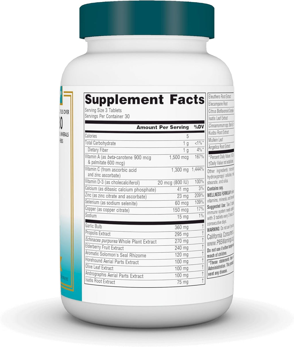 Source Naturals Wellness Formula Bio-Aligned Vitaminas y Defensa Herbal - 90 Comprimidos