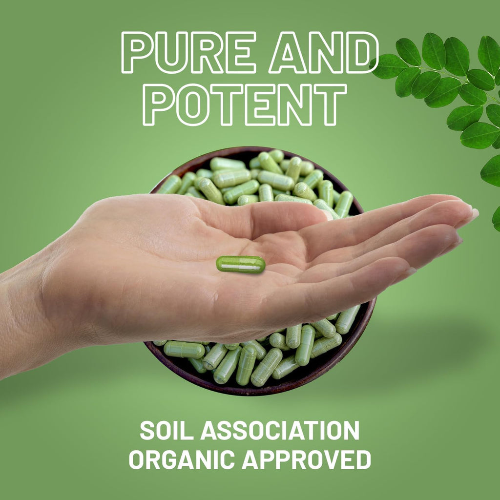 Moringa Capsules 2000mg - 120 Vegan Moringa Leaf Capsules | Made in the UK
