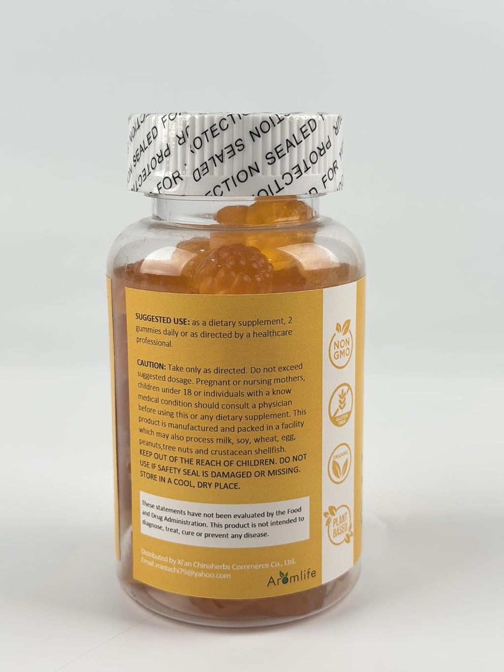 Aromlife Fibro Inositol Gummies - Gominolas de Inositol con Folato y Vitaminas B6 y B12, 60 Gominolas Sabor Naranja para Mujeres