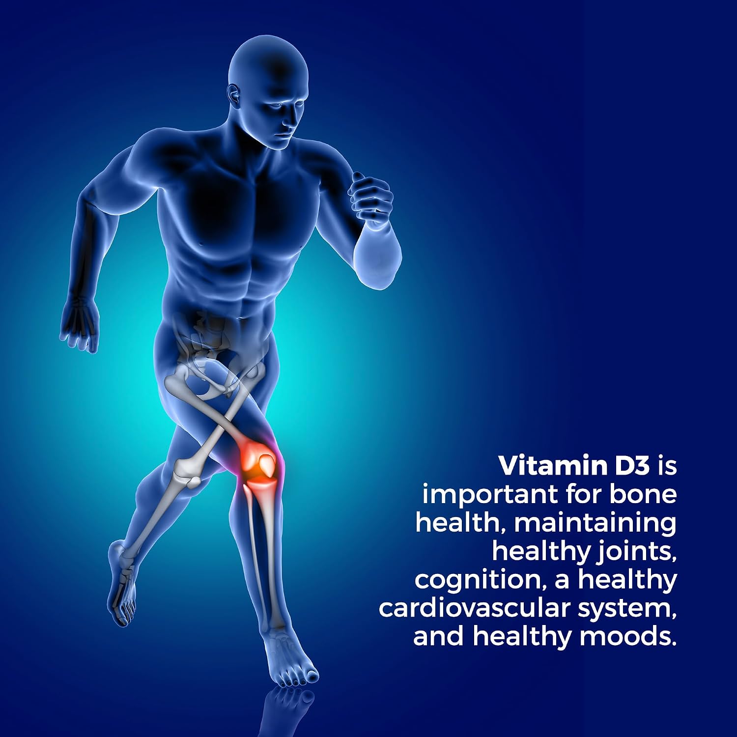Vitamina D3 5000 UI - 90 Cápsulas Veganas para 3 Meses - VitalRemedyMD