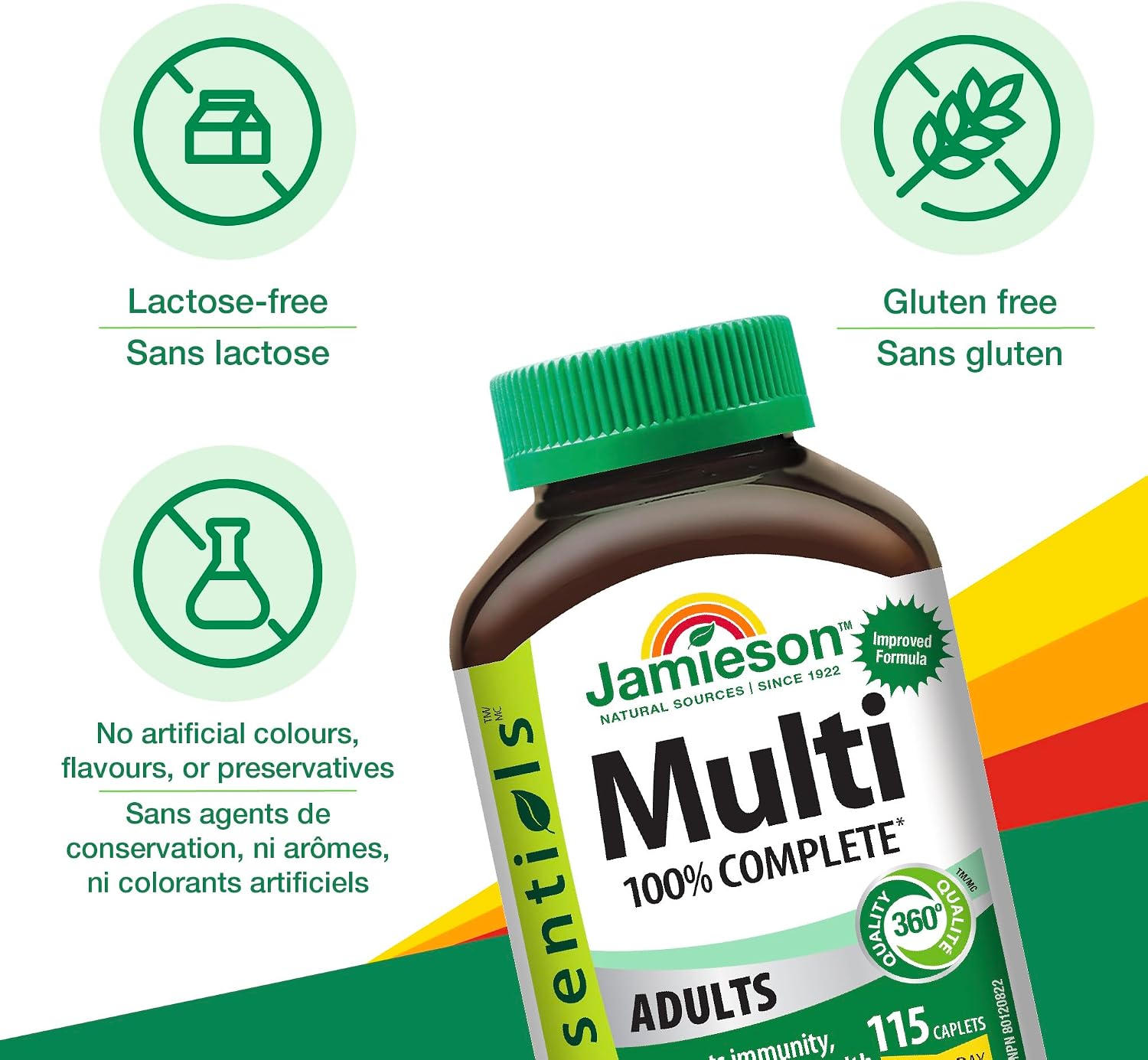 Jamieson 100% Complete Multivitamin for Adults - Multivitamínico Completo para Adultos