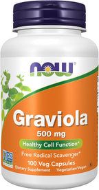 Graviola (Annona muricata) 500 mg - 100 Cápsulas Veganas - NOW Foods