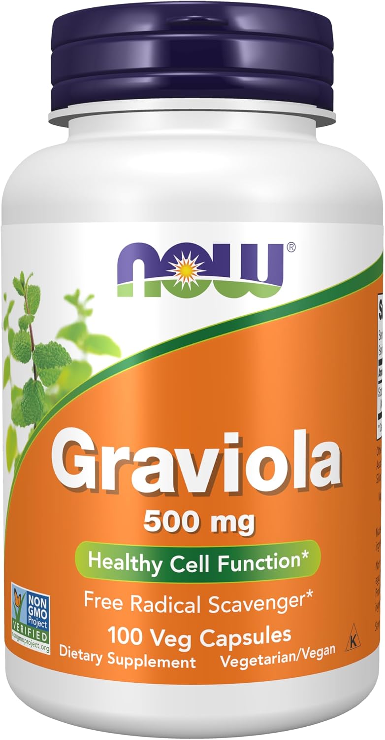 Graviola (Annona muricata) 500 mg - 100 Cápsulas Veganas - NOW Foods